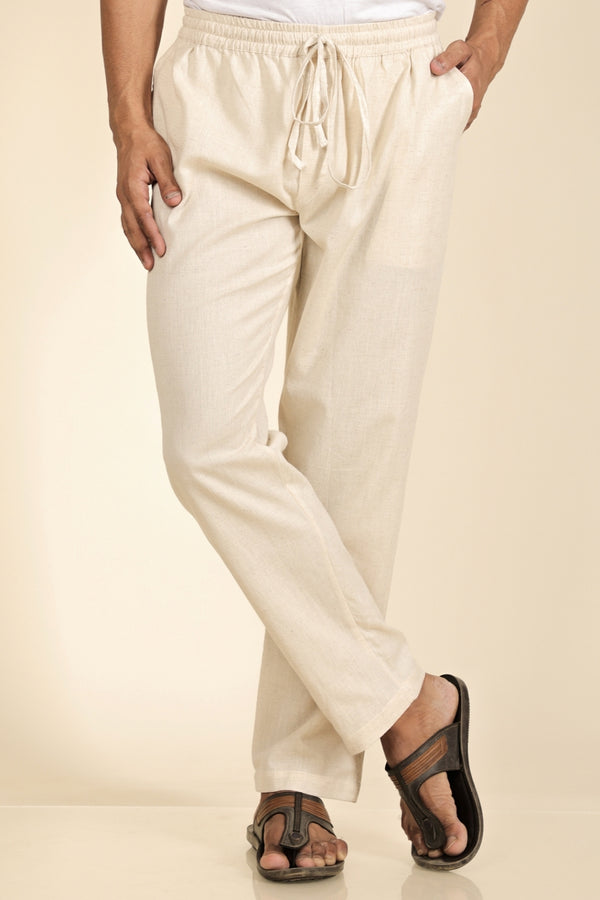 Off-White Cotton Men's Trouser