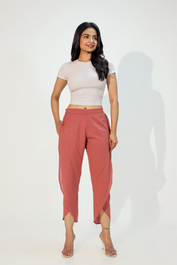 Carnation Red Women's Tulip Trousers