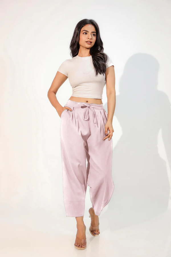 Flamingo Pink Women's Regular-Fit Trousers